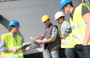 gruppo di lavoratori con il datore di lavoro